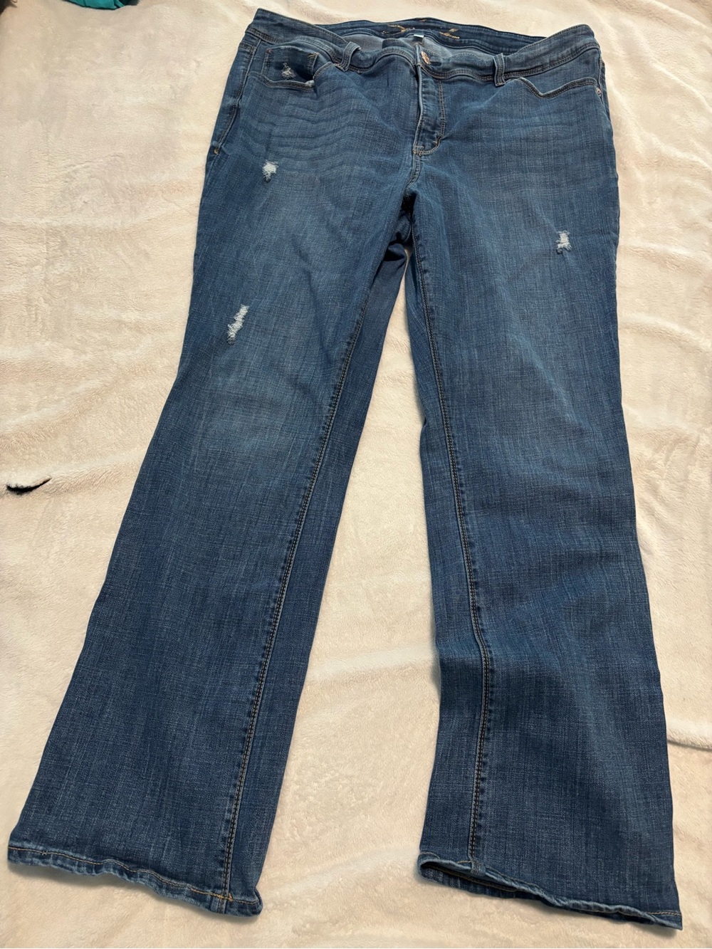 Seven7 Indigo Jeans with Distressing and embellishments